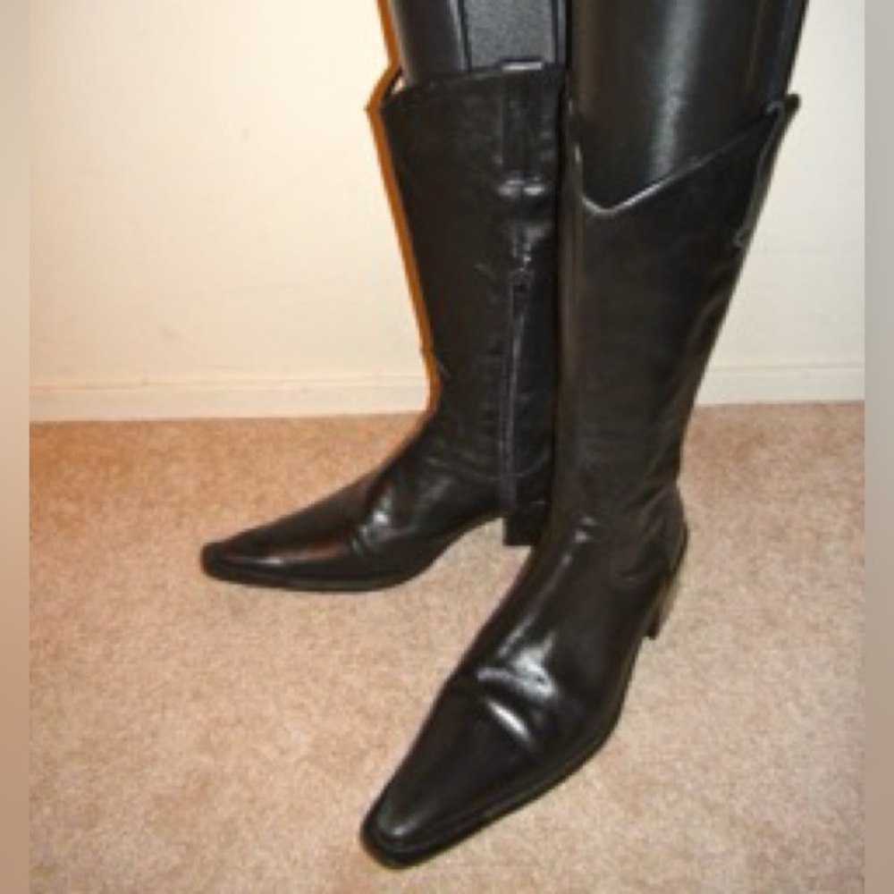 Patrizia Pancaldi Western Mid Calf Leather Boots